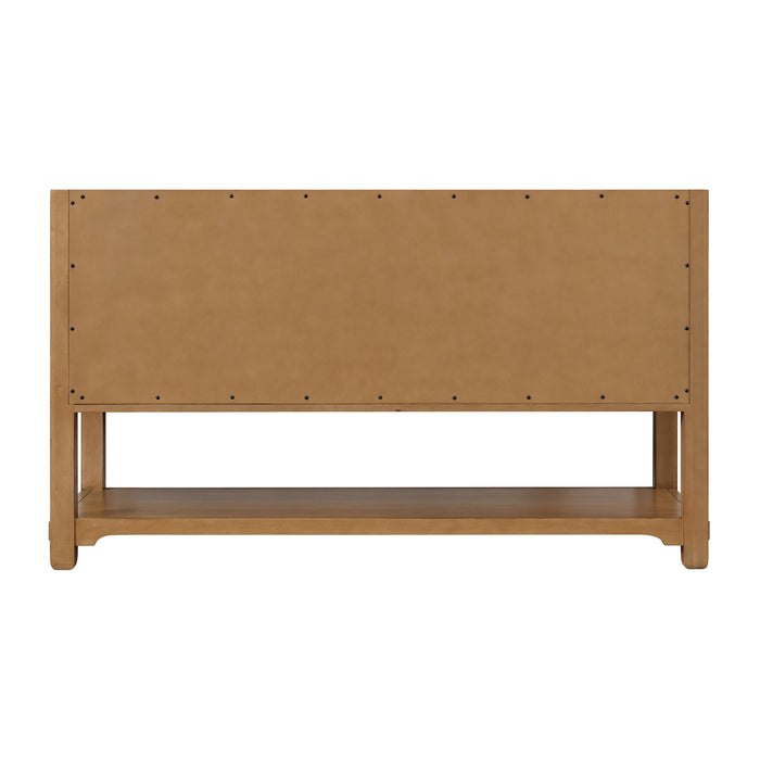 Malibu 60" Single Vanity, Amber Birch w/ 3 CM Parisien Bleu Top w/ FreePower Wireless Charger