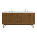 Laurent 72" Double Vanity, Honey Oak w/ 3 CM Lime Delight Silestone Top
