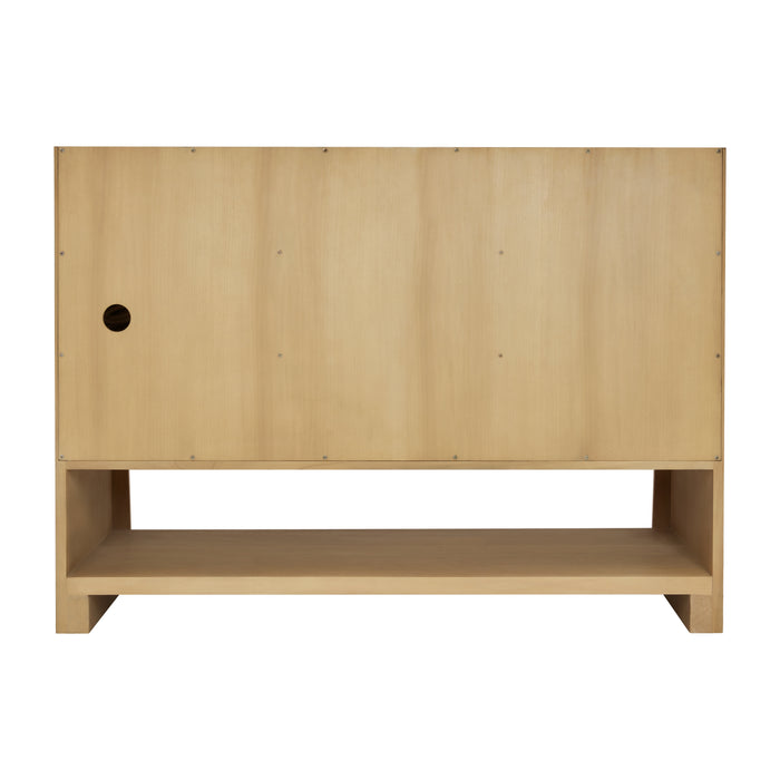 Solene 48" Single Vanity, Seaside Oak, w/ 3 CM Eternal Jasmine Pearl Silestone Top w/ FreePower Wireless Charger