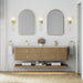 Allamari 72" Double Vanity, Sable w/ 3 CM Victorian Silver Silestone Top