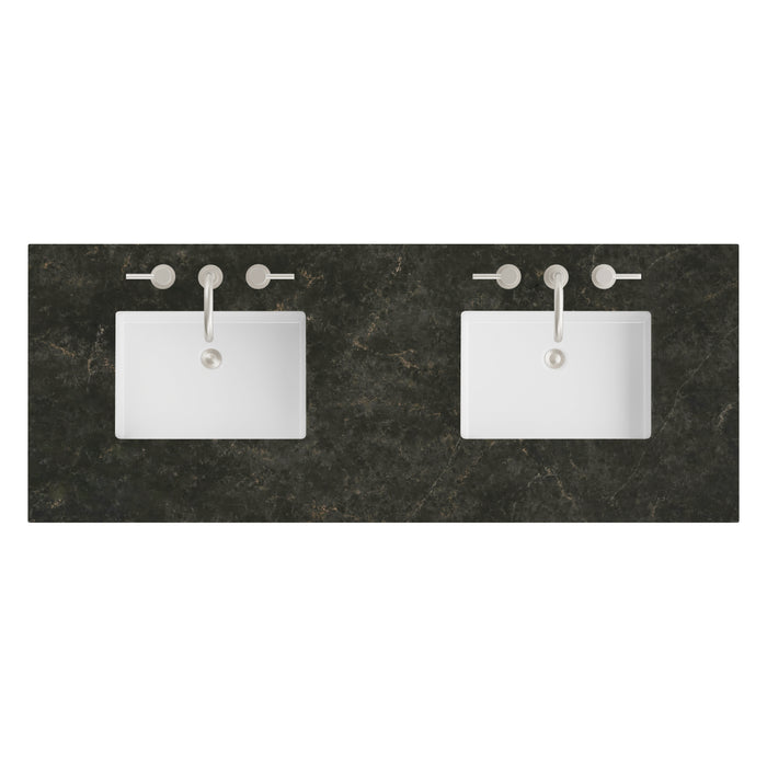 60" Double Top, 3CM Phantome Eclos w/ Sink