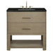 Lucian 36" Single Vanity, Pebble Oak, w/ 3 CM Phantome Eclos Widespread Top