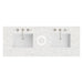 60" Double Top, 3 CM Eternal Jasmine Pearl Silestone w/ Sink & FreePower Wireless Charger