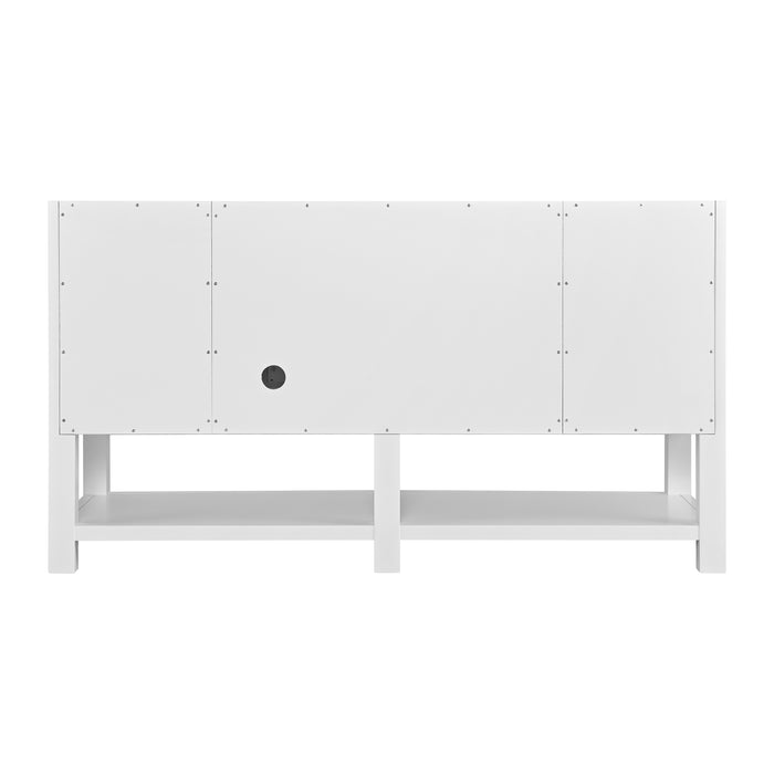 Breckenridge 60" Single Vanity, Serenity Blue, w/ 3 CM Victorian Silver Quartz Top