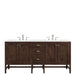 Addison 72" Double Vanity, Mid-Century Acacia w/ 3 CM Eternal Jasmine Pearl Silestone Top