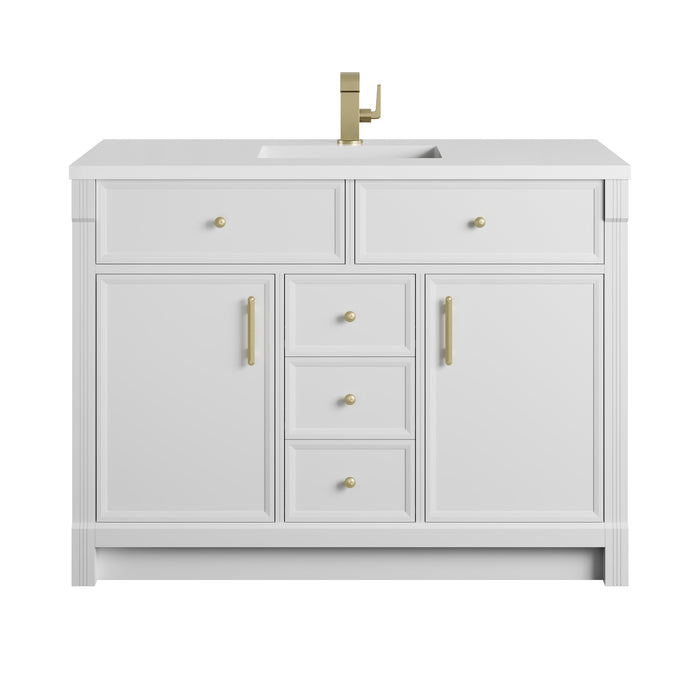 Bellshire 48" Single Vanity, Honey Oak w/ 3 CM Tajnar Eclos Top