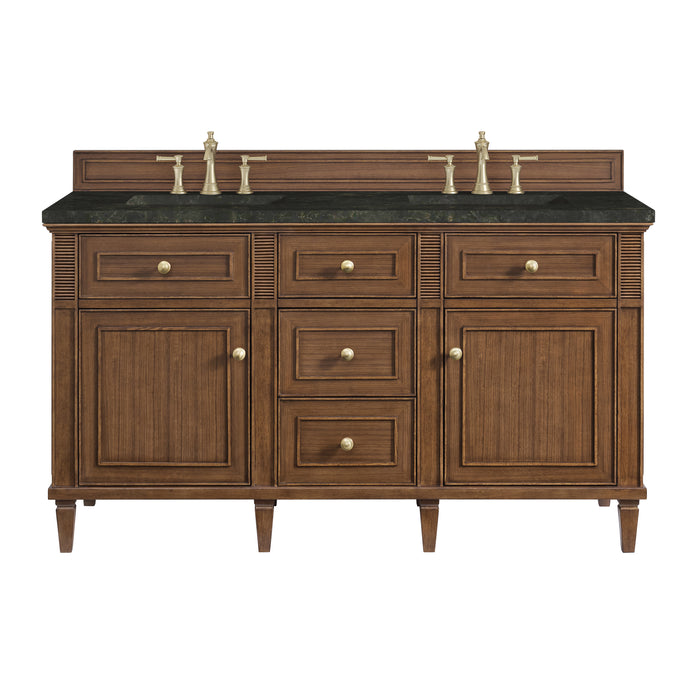 Lorelai 60" Double Vanity, Light Natural Oak w/ 3 CM White Zeus Silestone Top