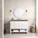 Breckenridge 48" Single Vanity, Serenity Blue, w/ 3 CM Victorian Silver Quartz Top w/FreePower Wireless Charger
