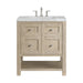 Breckenridge 30" Single Vanity, Whitewashed Oak w/ 3 CM Victorian Silver Silestone Top