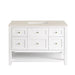 Breckenridge 48" Single Vanity, Whitewashed Oak w/ 3 CM Eternal Jasmine Pearl Silestone Top