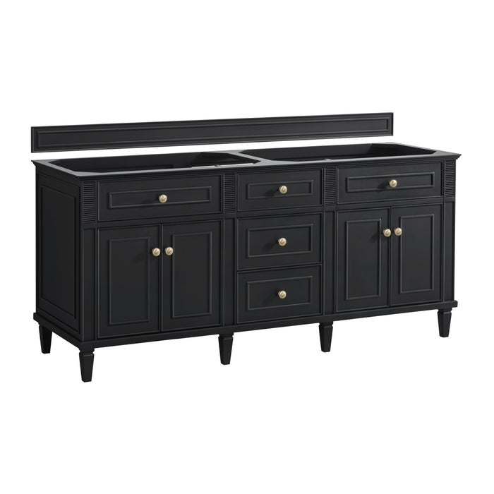 Lorelai 72" Double Vanity, Mid-Century Walnut, w/ 3 CM Tajnar Eclos Top