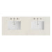 60" Double Top, 3CM Siberian Silestone w/ Sink