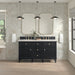 Lorelai 60" Double Vanity, Whitewashed Oak w/ 3 CM Parisien Bleu Silestone Top