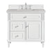 Lorelai 36" Single Vanity, Bright White w/ 3 CM Eternal Jasmine Pearl Silestone Top