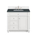 Bristol 36" Single Vanity, Bright White w/ 3 CM Charcoal Soapstone Silestone Top