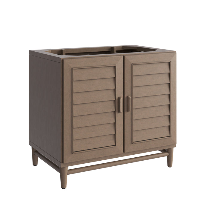 Portland 36" Single Vanity Cabinet, Whitewashed Walnut