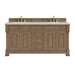 Brookfield 72" Double Vanity, Honey Oak w/ 3 CM Ethereal Noctis Silestone Top w/ FreePower Wireless Charger