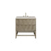 Emmeline 36" Single Vanity, Pebble Oak, w/ 3 CM Siberian Silestone Top