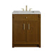 Bellshire 30" Single Vanity, Honey Oak w/ 3 CM Eternal Jasmine Pearl Silestone Top