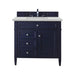Brittany 36" Single Vanity, Victory Blue w/ 3 CM Ethereal Noctis Silestone Top