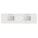84" Double Top, 3CM Eternal Jasmine Pearl Silestone w/ Sink & FreePower Wireless Charger