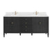 Myrrin 72" Double Vanity, Bright White w/ 3 CM Eternal Jasmine Pearl Silestone Top w/FreePower Wireless Charger