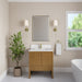 James Martin Hudson 30" Single Bathroom Vanity in Honey Oak, shown in a bathroom setting
