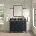 Lorelai 48" Single Vanity, Whitewashed Oak w/ 3 CM Charcoal Soapstone Silestone Top
