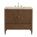 Myrrin 36" Vanity, Mid Century Walnut, w/ 3 CM Tajnar Eclos Top