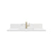 36" Single Top, Single-Hole, 3 CM White Zeus Silestone w/ Backsplash & Sink