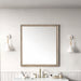 James Martin Glenbrooke 36" Mirror in Whitewashed Oak, shown in a bathroom setting