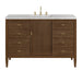 Myrrin 48" Single Vanity, Carbon Oak w/ 3 CM White Zeus Silestone Top
