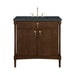 Kinnsden 36" Single Vanity, Sable Oak w/ 3 CM Charcoal Soapstone Silestone Top
