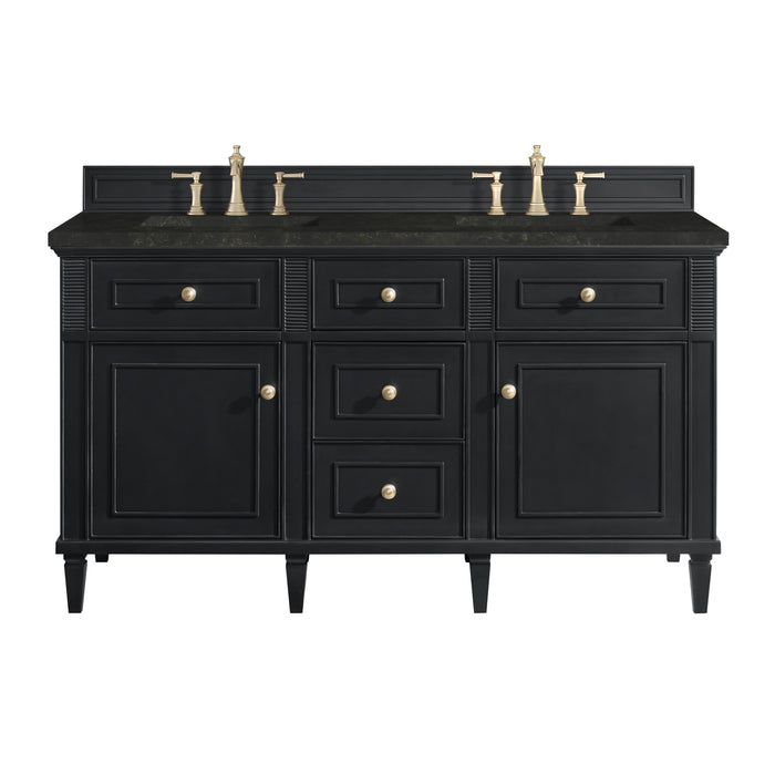 Lorelai 60" Double Vanity, Black Onyx, w/ 3 CM Phantome Eclos Top