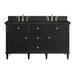 Lorelai 60" Double Vanity, Black Onyx, w/ 3 CM Phantome Eclos Top
