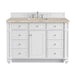 Bristol 48" Single Vanity, Bright White, w/ 3 CM Tajnar Eclos Top