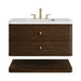 Allamari 36" Single Vanity, Sable w/ 3 CM White Zeus Silestone Top
