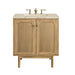 Laurent 30" Single Vanity, Light Natural Oak, w/ 3 CM Tajnar Eclos Top