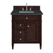 Brittany 30" Single Vanity, Burnished Mahogany, w/ 3 CM Charcoal Soapstone Silestone Top
