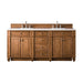 Bristol 72" Double Vanity, Saddle Brown, w/ 3 CM Tajnar Eclos Top