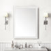James Martin Glenbrooke 30" Mirror in Bright White, shown in a bathroom setting