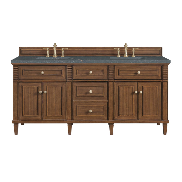 Lorelai 72" Double Vanity, Light Natural Oak w/ 3 CM White Zeus Silestone Top
