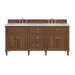 Lorelai 72" Double Vanity, Light Natural Oak, w/ 3 CM Siberian Silestone Top w/FreePower Wireless Charger