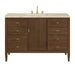 Myrrin 48" Single Vanity, Carbon Oak w/ 3 CM Victorian Silver Silestone Top w/FreePower Wireless Charger