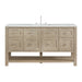 Breckenridge 60" Single Vanity, Serenity Blue, w/ Single Hole 3 CM White Zeus Quartz Top & Backsplash
