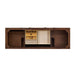 Amberly 72" Double Vanity, Mid-Century Walnut w/ 3 CM Ethereal Noctis Top w/FreePower Wireless Charger