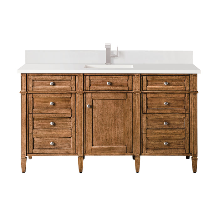 Brittany 60" Single Vanity Cabinet, Burnished Mahogany