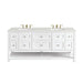 Breckenridge 72" Double Vanity, Bright White w/ 3 CM Lime Delight Top
