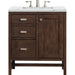 Addison 30" Single Vanity, Mid-Century Acacia w/ 3 CM Ethereal Noctis Silestone Top