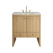 Hudson 30" Single Vanity, Light Natural Oak w/ 3 CM Carrara Marble Top